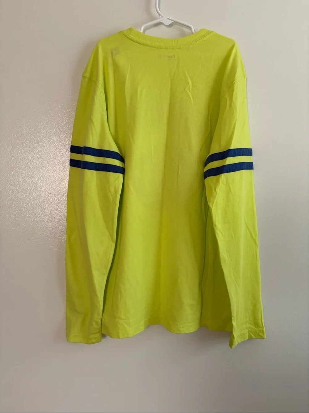 NWT GAP Bright Yellow Soccer Graphic Long Sleeve T-Shirt Boy’s XXL